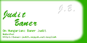 judit baner business card